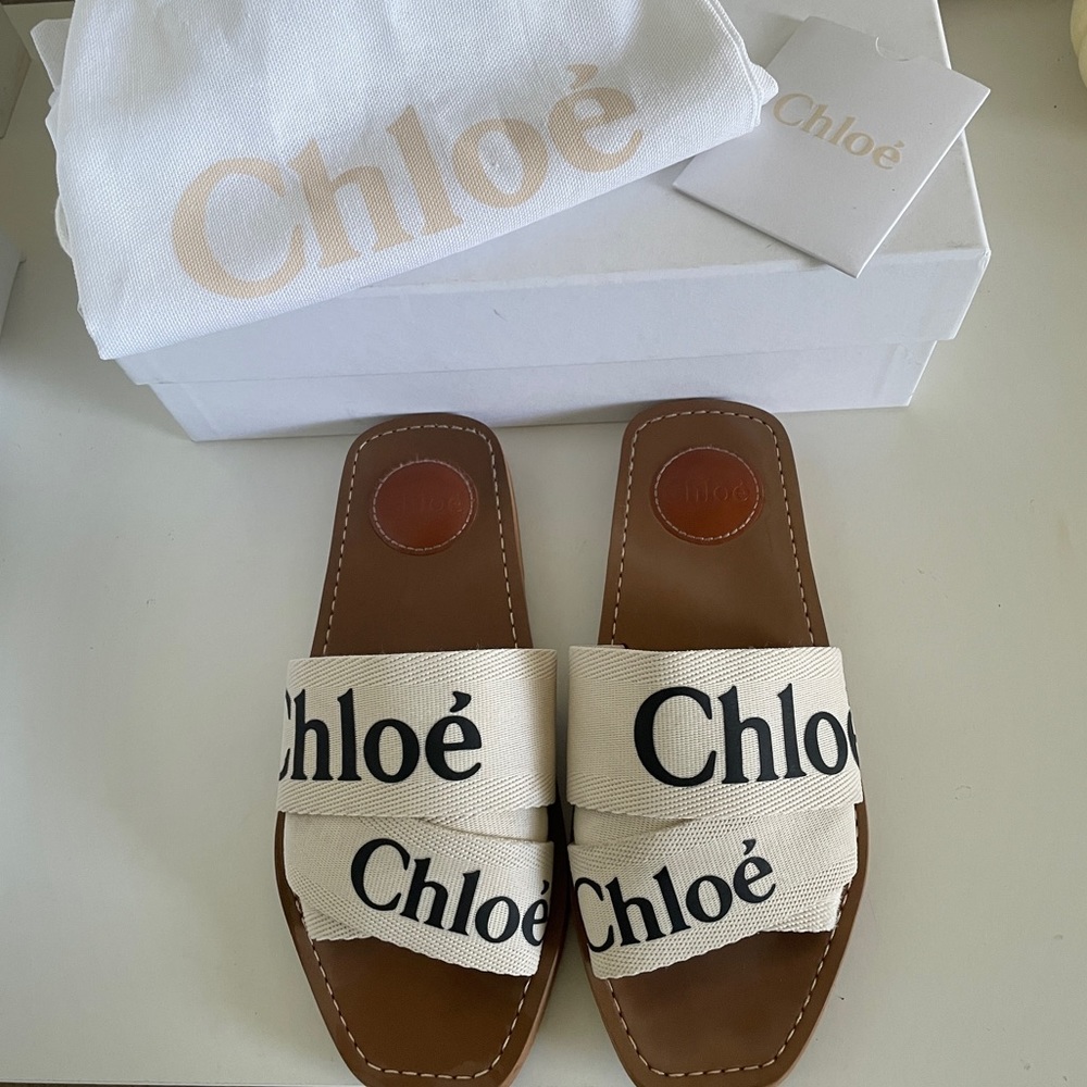 Chloé Woody flat mule White